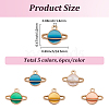 30Pcs 5 Colors Alloy Enamel Pendants ENAM-BM0001-34-2