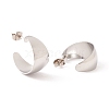 304 Stainless Steel Chunky C-shape Stud Earrings EJEW-P198-10P-2