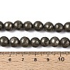 Natural Pyrite Beads Strands G-S249-01-8mm-4
