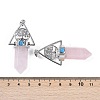 Natural Rose Quartz Faceted Pointed Bullet Big Pendants G-H076-02P-03-3