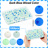 1000Pcs Frosted Opaque Acrylic Beads OACR-SP0001-32B-2