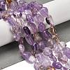 Natural Ametrine Beads Strands G-P497-01E-50-2