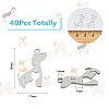 40Pcs 201 Stainless Steel Pendants STAS-DC0013-20-2