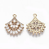 Brass Micro Pave Cubic Zirconia Pendants KK-S359-001A-RS-2