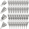 160Pcs 4 Styles Tibetan Style Zinc Alloy Tube Bails TIBE-SP0001-05-1