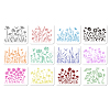 12Pcs 12 Styles PET Plastic Hollow Out Drawing Painting Stencils Templates DIY-WH0485-001-1