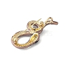 Snake Alloy Rhinestone Brooches for Backpack Clothes JEWB-V003-02G-3