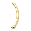 Brass Curved Tube Beads KK-S508-45G-1