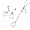 304 Stainless Steel Jewelry Sets SJEW-H303-G-2