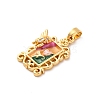 Brass Enamel Pendants KK-S502-10G-2