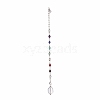 Natural & Synthetic Gemstone Chakra Pointed Dowsing Pendulums PALLOY-JF02089-1