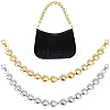 2Pcs 2 Colors CCB Plastic Heart Beaded Bag Handles with Clasps AJEW-CL0005-65-1