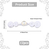 12Pcs Polyester Resin Cheongsam Buckle for Chinese Formal Dress DIY-CY0001-86B-2