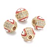 Brass Micro Pave Cubic Zirconia Charms ZIRC-A019-16G-A04-3