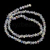 Electroplate Transparent Glass Beads Strands X-GL-CBA7A17-01A-15-4