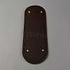 Oval PU Leather Knitting Crochet Bags Nail Bottom Shaper Pad PURS-WH0001-64C-2