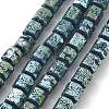 Electroplated Natural Lava Rock Beads Strands G-A251-A01-01G-1