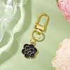 Flower Alloy Enamel Pendant Decorations HJEW-JM02691-02-1