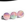 30Pcs Gradient Color & UV Plating Rainbow Iridescent Opaque Resin Beads PW-WG1BD98-09-1