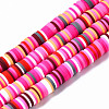 Handmade Polymer Clay Beads Strands CLAY-R089-8mm-152-1