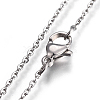 304 Stainless Steel Pendant Necklaces NJEW-O109-01P-3