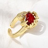 Brass Micro Pave Cubic Zirconia Open Cuff Rings RJEW-P178-02B-G-3