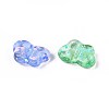Spray Painted Transparent Acrylic Beads OACR-N149-01-2