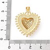 Brass Micro Pave Clear Cubic Zirconia Pendants CU-CBA03AF-10D-G-3