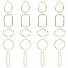 CHGCRAFT 20Pcs 5 Styles Alloy Open Back Bezel Pendants PALLOY-CA0002-44-1