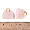 Natural Rose Quartz Pendants G-Q602-01G-05-3