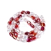 Electroplate Imitation Jade & Opaque & Transparent Glass Beads Strands EGLA-Q135-6x8MM-01A-3