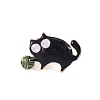 Cat with Knitting Ball Enamel Pin PW-WG1A3EB-02-1