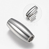 Tarnish Resistant 304 Stainless Steel Magnetic Clasps with Glue-in Ends STAS-F149-05P-1