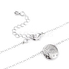 Brass Micro Pave Clear Cubic Zirconia Pendant Necklaces NJEW-L170-05P-2