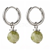 Natural Qinghai Jade Beads Earrings for Girl Women Gift EJEW-JE04607-02-1