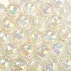 Two Tone UV Plating Rainbow Iridescent Acrylic Beads TACR-D010-06H-1