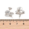 Brass Enamel Stud Earring Findings KK-CBA58F9-01P-05-3