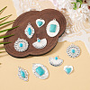 10Pcs 5 Styles Dyed Synthetic Turquoise Pendants STAS-TA0006-20-5