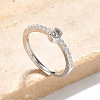 S925 Sterling Silver Adjustable Letter Rings for Women RJEW-M068-01P-S-1