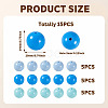 15Pcs 3 Colors Opaque Acrylic Beads MACR-TADJ0001-11-3