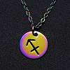 Rainbow Color Titanium Steel Constellation Pendant Necklace for Women ZODI-PW0001-039I-1