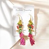 Alloy Rhinestone Dangle Earrings EJEW-D300-01G-02-2