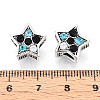 Alloy Rhinestone European Beads FIND-N009-17A-AS-3