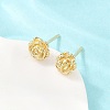 Brass Stud Earrings EJEW-P346-01C-G-1