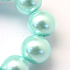 Baking Painted Pearlized Glass Pearl Round Bead Strands X-HY-Q330-8mm-45-3