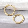 Brass Huggie Hoop Earrings X-KK-D160-55G-2