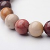 Natural Mookaite Beaded Stretch Bracelets BJEW-F203-07-3