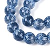 Transparent Half Spray Painted Glass Beads Strands GLAA-Q110-02A-04-3