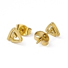 PVD Vacuum Plating 304 Stainless Steel Triangle Stud Earrings for Women EJEW-P212-03G-2