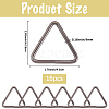 16Pcs Triangle Iron Linking Rings IFIN-CL0001-07B-2